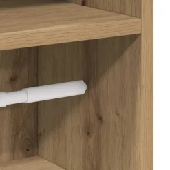 vidaXL Mueble de baño con portarrollos 20,5x22x90 cm Roble artisan Outlet