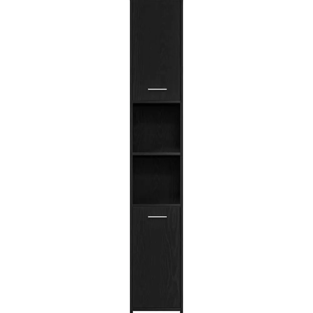 vidaXL Conjuntos De Muebles-Mueble de baño de madera de 30x30x183,5 cm