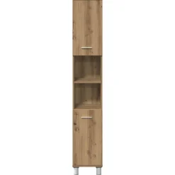 vidaXL Mueble de baño madera de ingeniería 30x30x179 cm Roble artisan