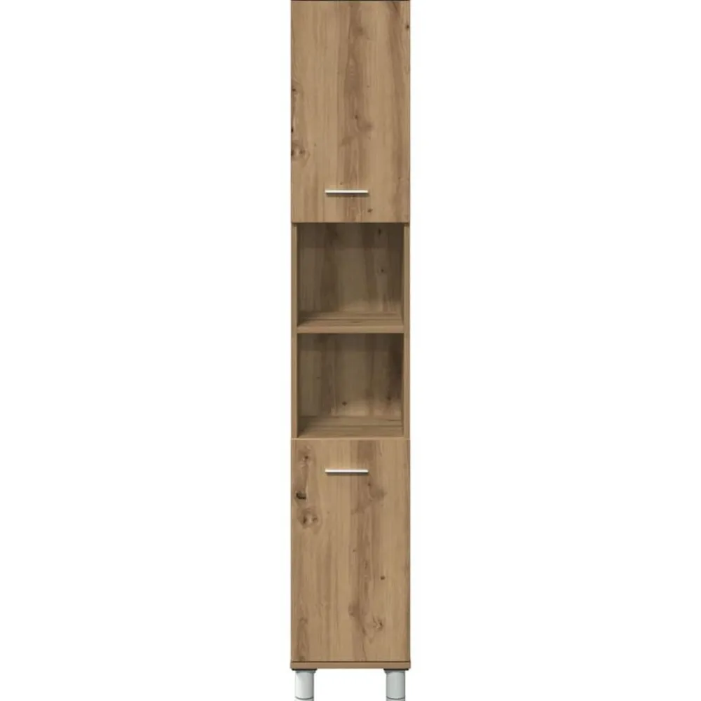 vidaXL Mueble de baño madera de ingeniería 30x30x179 cm Roble artisan