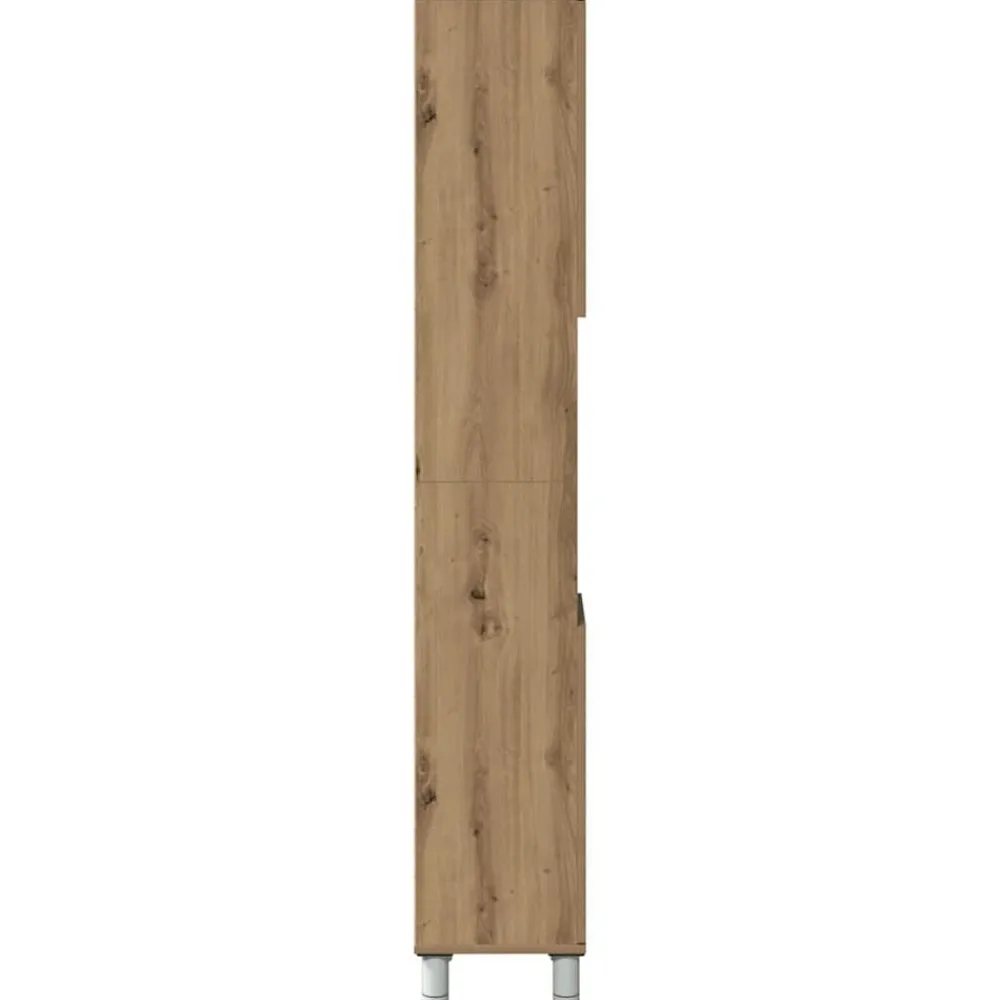 vidaXL Mueble de baño madera de ingeniería 30x30x179 cm Roble artisan