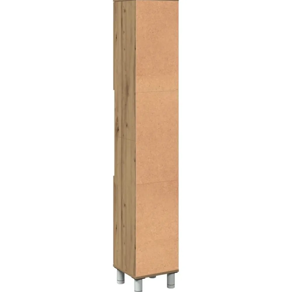 vidaXL Mueble de baño madera de ingeniería 30x30x179 cm Roble artisan