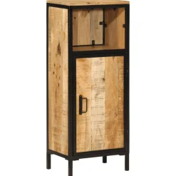 vidaXL Mueble de baño madera maciza de mango y hierro 40x27x90 cm Outlet