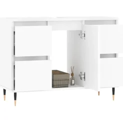 vidaXL Conjuntos De Muebles-Mueble de baño madera de ingeniería 80x33x60 cm