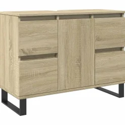 vidaXL Armarios Y Almacenamiento-Mueble de baño madera de ingeniería 80x33x60 cm