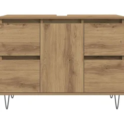vidaXL Conjuntos De Muebles-Mueble de baño madera de ingeniería 80x33x60 cm