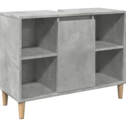 vidaXL Mueble de baño madera de ingeniería gris hormigón 80x33x60 cm Gris hormigón Clearance