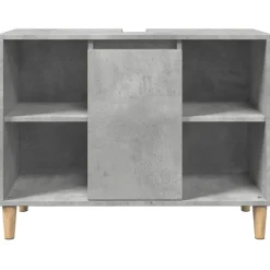 vidaXL Mueble de baño madera de ingeniería gris hormigón 80x33x60 cm Gris hormigón Clearance