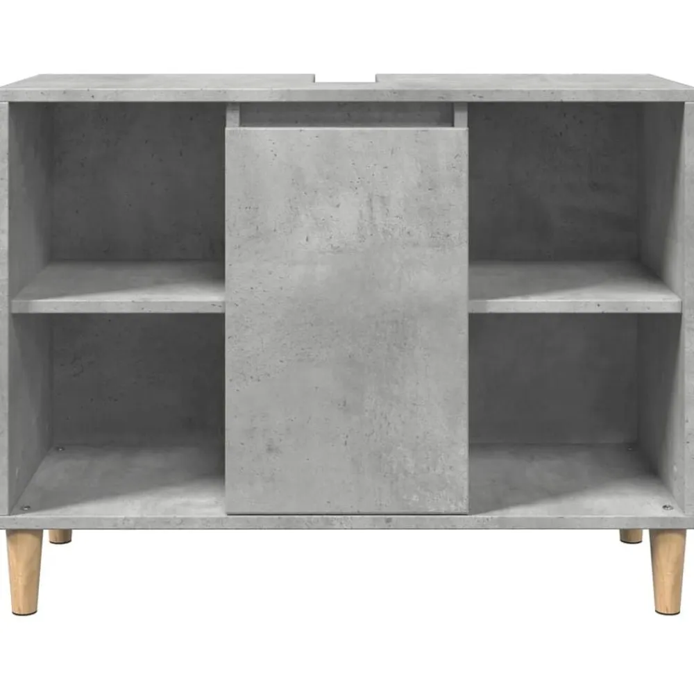 vidaXL Mueble de baño madera de ingeniería gris hormigón 80x33x60 cm Gris hormigón Clearance
