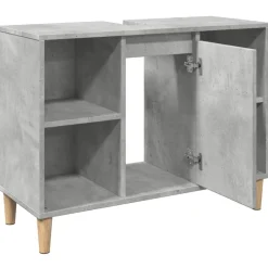 vidaXL Mueble de baño madera de ingeniería gris hormigón 80x33x60 cm Gris hormigón Clearance