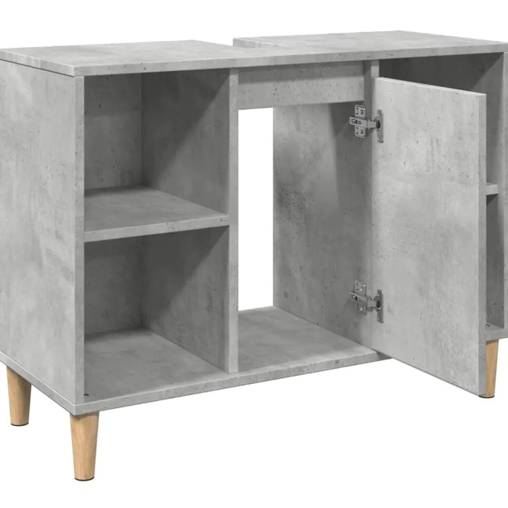 vidaXL Mueble de baño madera de ingeniería gris hormigón 80x33x60 cm Gris hormigón Clearance
