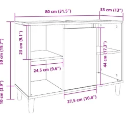 vidaXL Mueble de baño madera de ingeniería gris hormigón 80x33x60 cm Gris hormigón Clearance