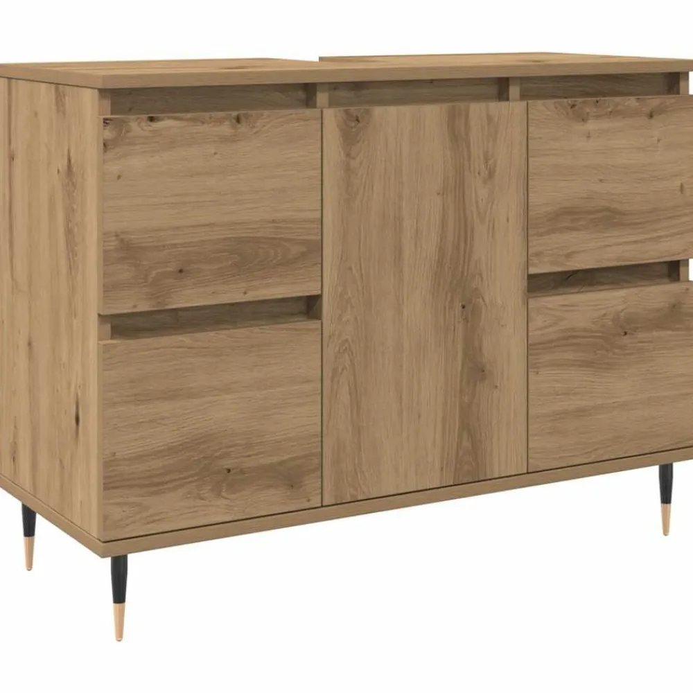 vidaXL Conjuntos De Muebles-Mueble de baño madera de ingeniería 80x33x60 cm