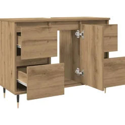vidaXL Conjuntos De Muebles-Mueble de baño madera de ingeniería 80x33x60 cm