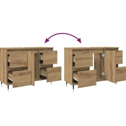 vidaXL Conjuntos De Muebles-Mueble de baño madera de ingeniería 80x33x60 cm