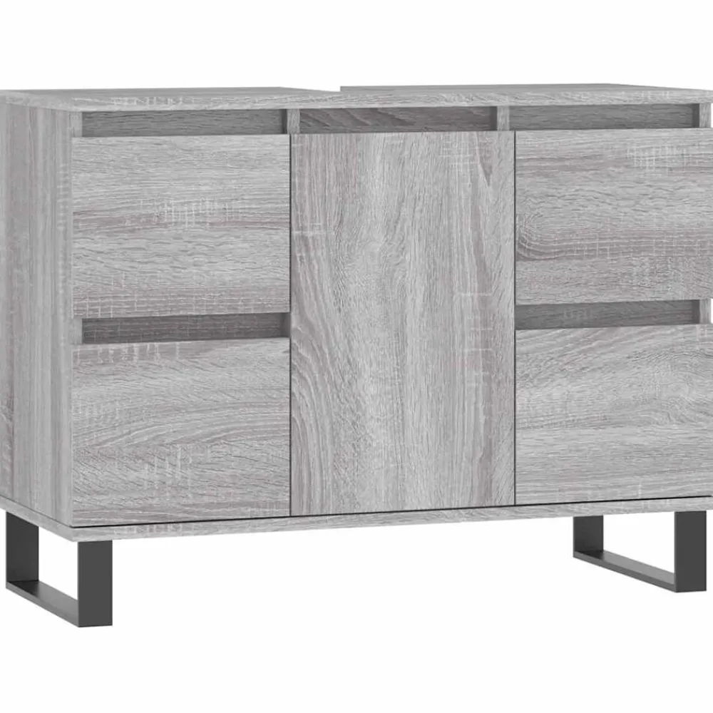 vidaXL Armarios Y Almacenamiento-Mueble de baño madera de ingeniería 80x33x60 cm