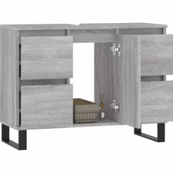 vidaXL Armarios Y Almacenamiento-Mueble de baño madera de ingeniería 80x33x60 cm