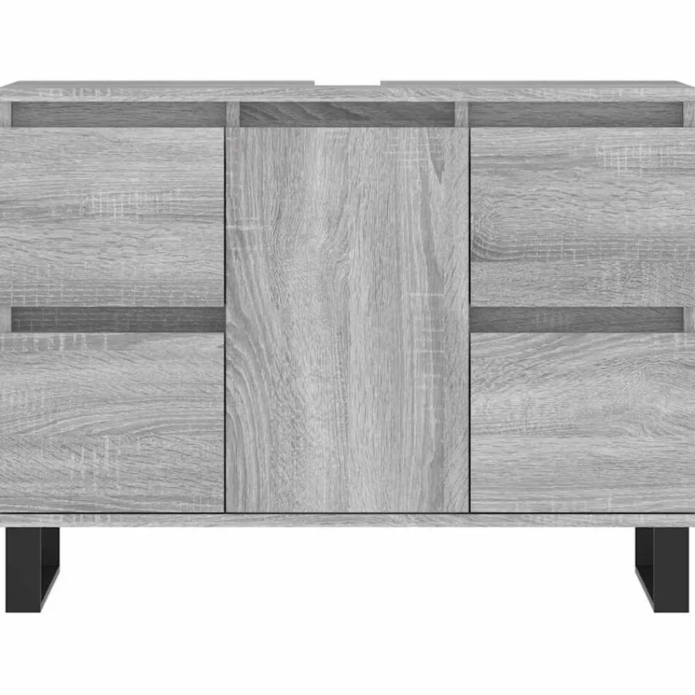 vidaXL Armarios Y Almacenamiento-Mueble de baño madera de ingeniería 80x33x60 cm