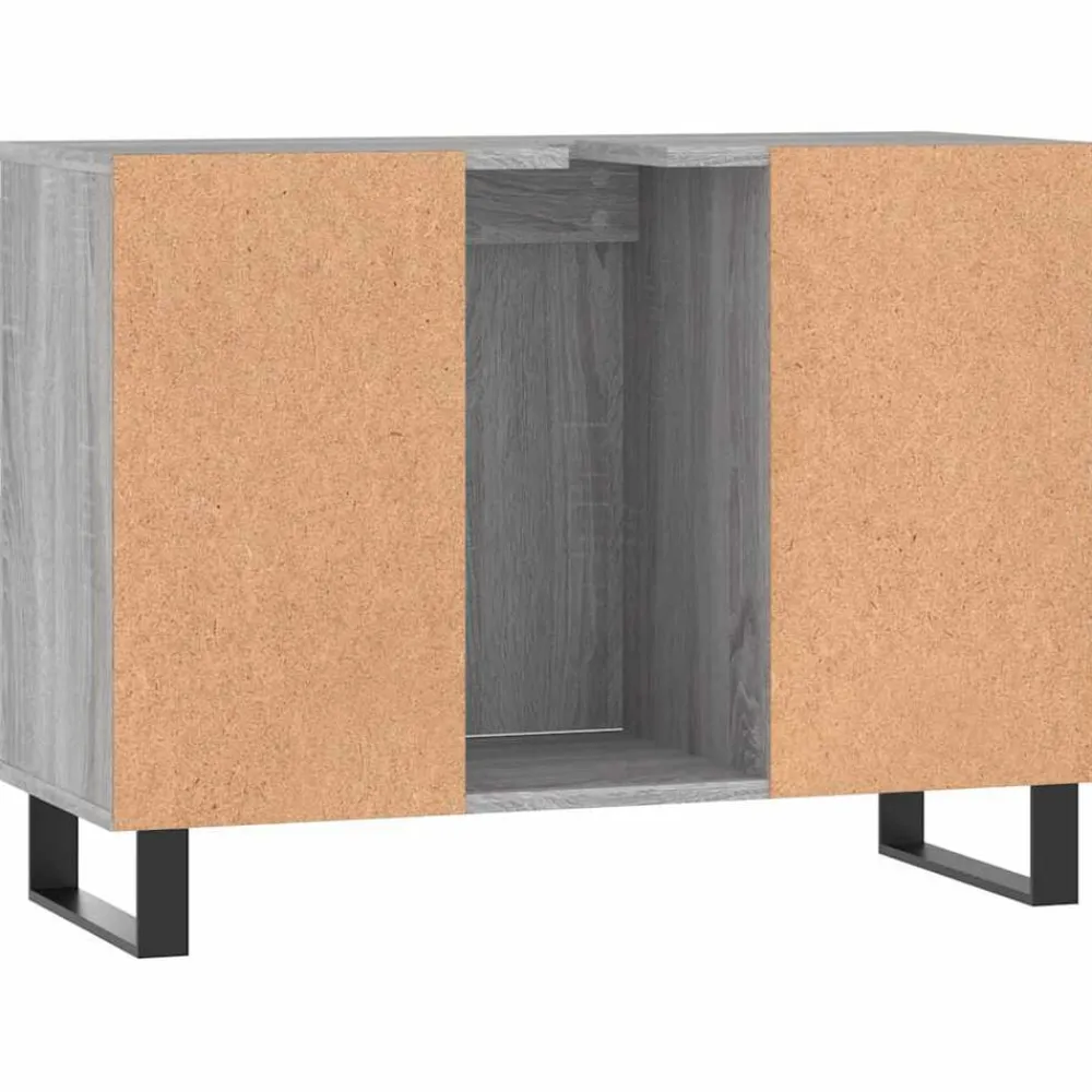 vidaXL Armarios Y Almacenamiento-Mueble de baño madera de ingeniería 80x33x60 cm