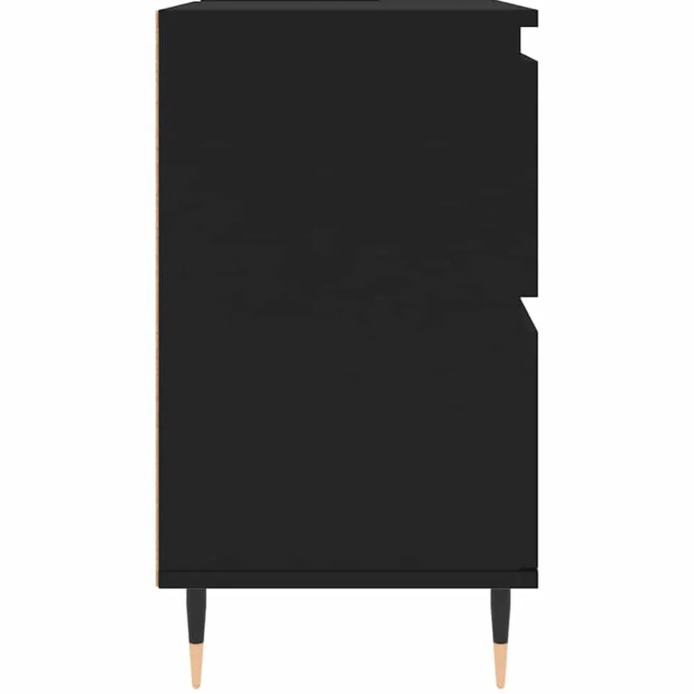 vidaXL Mueble de baño madera de ingeniería 80x33x60 cm Negro Online