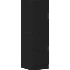 vidaXL Mueble de cocina 3 piezas madera contrachapada Negro Discount