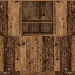 vidaXL Estanterías-Mueble de cocina 3 piezas madera contrachapada madera vieja
