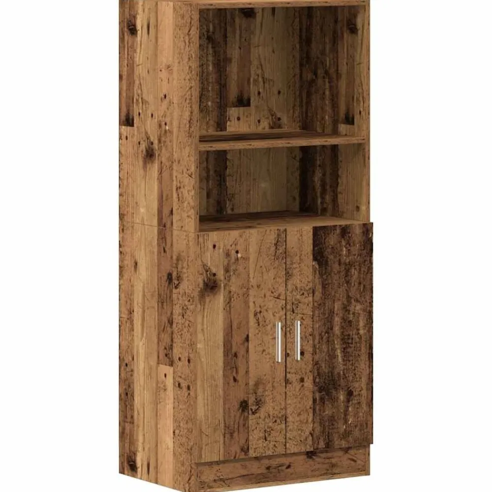 vidaXL Estanterías-Mueble de cocina 3 piezas madera contrachapada madera vieja