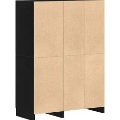 vidaXL Mueble de cocina 2 piezas madera contrachapada Negro New