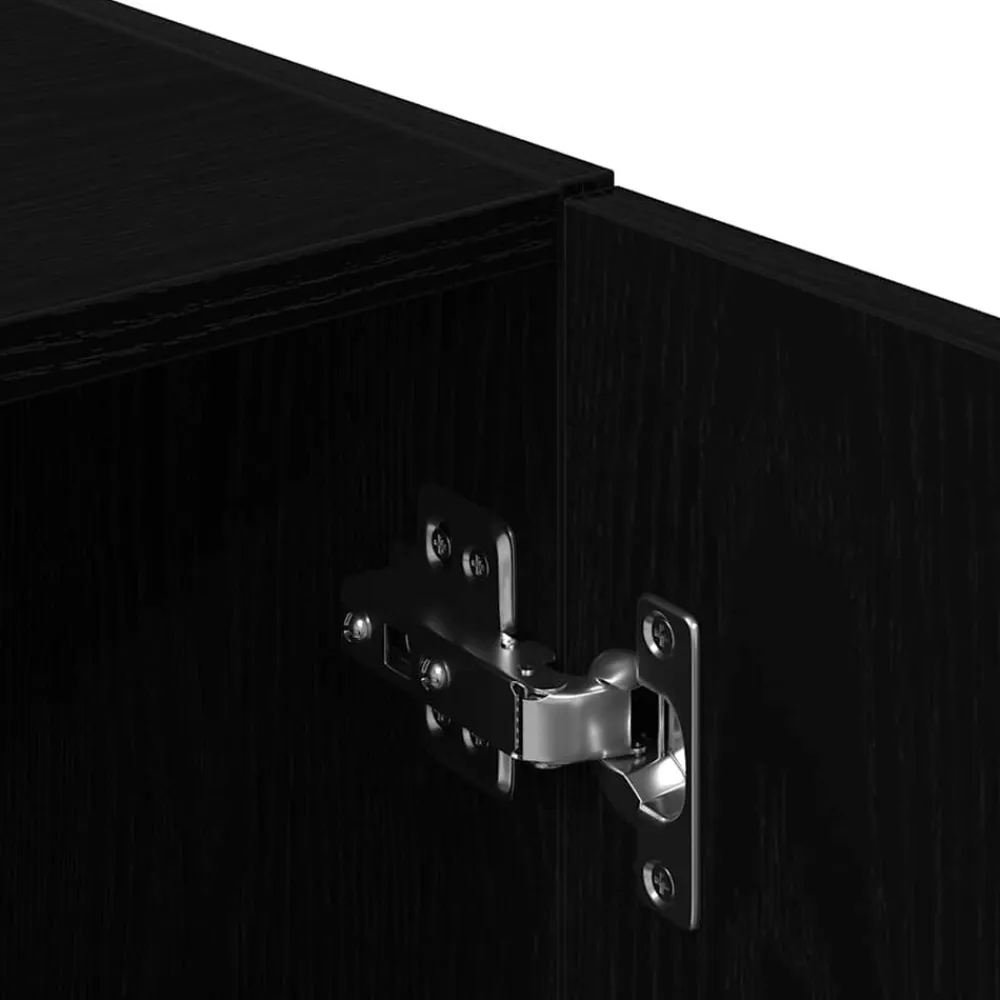 vidaXL Mueble de cocina 2 piezas madera contrachapada Negro New