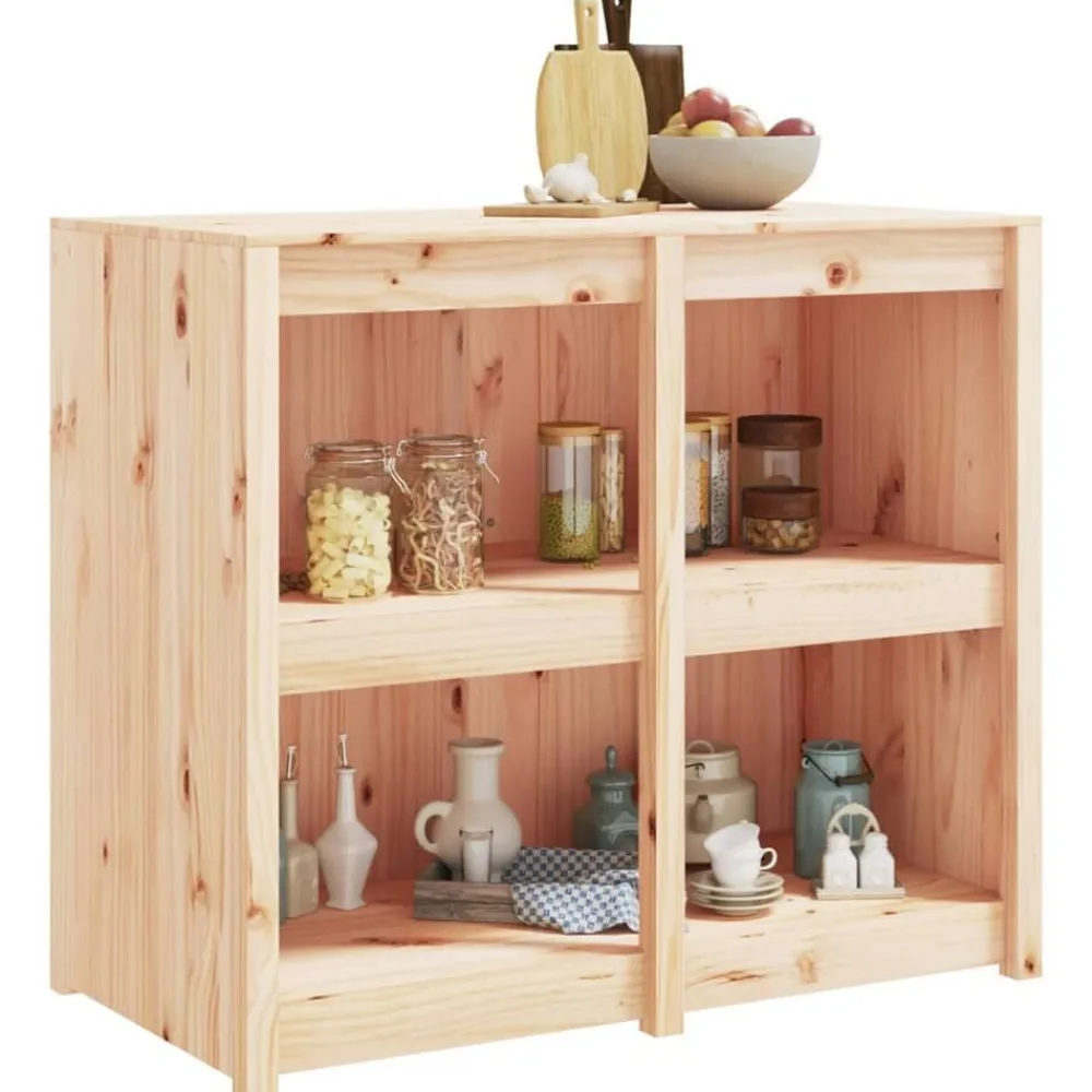 vidaXL Mueble de cocina de exterior MEPPEL madera maciza de pino 106x55x92 cm Pino natural Discount
