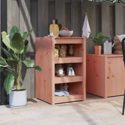 vidaXL Mueble de cocina de exterior MEPPEL madera maciza Douglas 55x55x92 cm Douglas natural Best