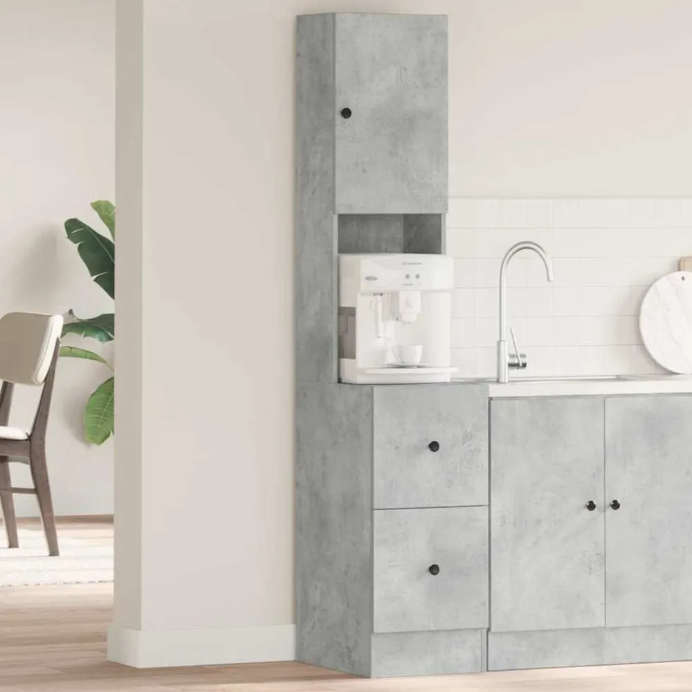 vidaXL Armarios Y Almacenamiento-Mueble de Cocina Gris 35 x 50 x 180 cm Madera de ingeniería