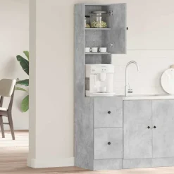 vidaXL Armarios Y Almacenamiento-Mueble de Cocina Gris 35 x 50 x 180 cm Madera de ingeniería
