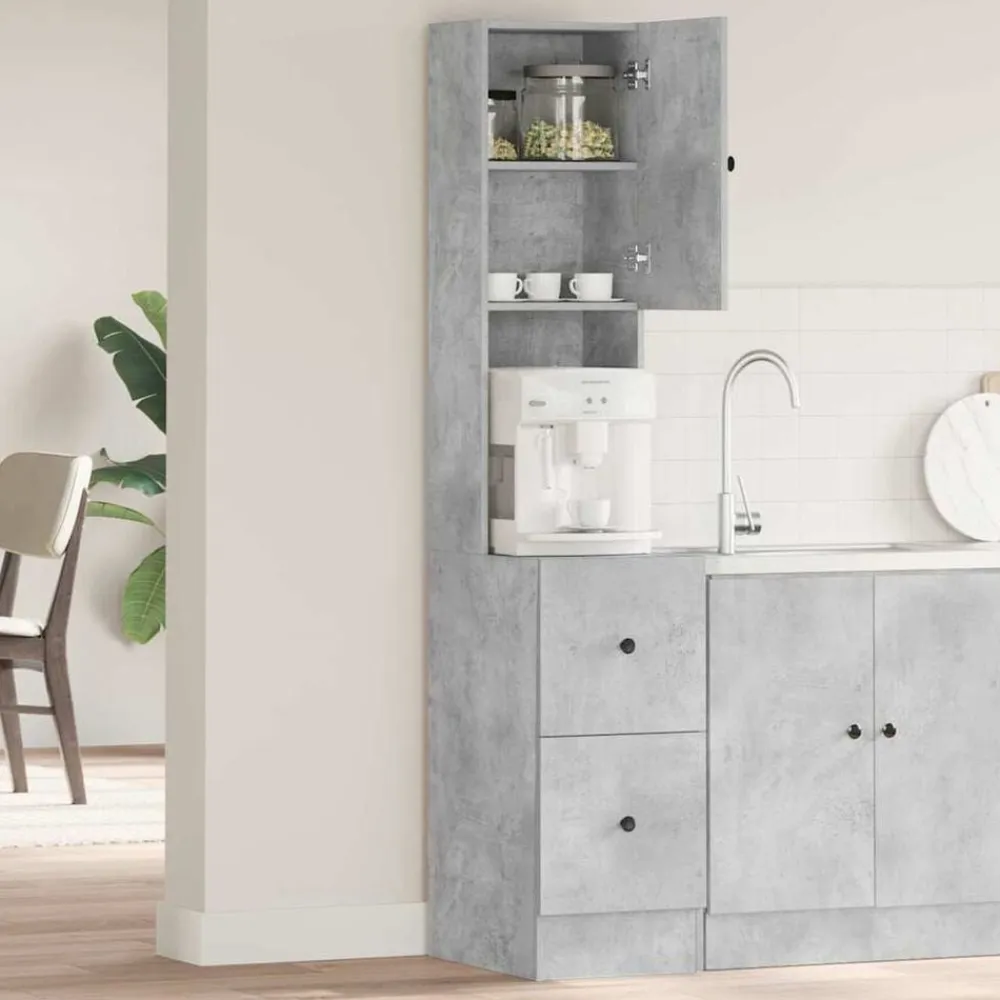 vidaXL Armarios Y Almacenamiento-Mueble de Cocina Gris 35 x 50 x 180 cm Madera de ingeniería