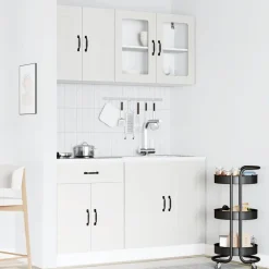 vidaXL Mueble de cocina Kalmar 4 piezas madera contrachapada Blanco Sale