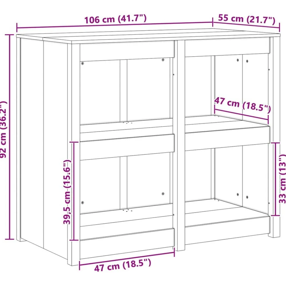 vidaXL Armarios Y Almacenamiento-Mueble de Cocina MEPPEL Roble Marrón 106 x 55 x 92 cm