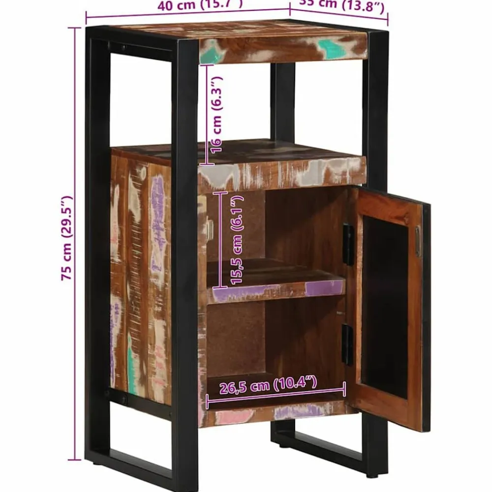 vidaXL Mueble de Cuarto de Baño Marrón Madera sólida recuperada Best