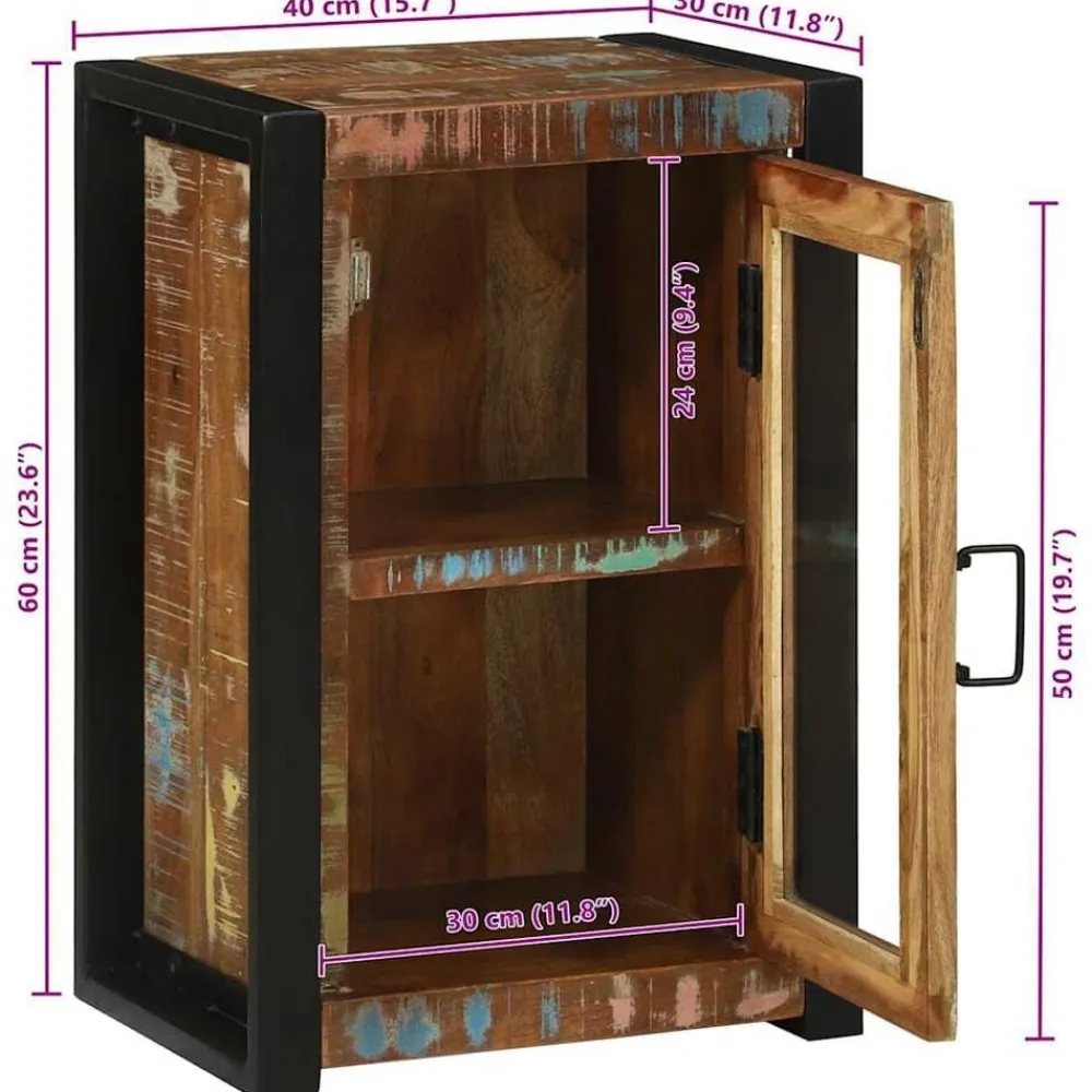 vidaXL Mueble de Cuarto de Baño Marrón Madera sólida recuperada Hot