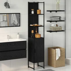 vidaXL Armarios Y Almacenamiento-Mueble de Cuarto de Baño 33 x 33 x 185,5 cm