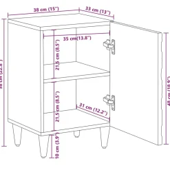 vidaXL Conjuntos De Muebles-Mueble de Cuarto de Baño con almacenamiento 38 x 33,5 x 58 cm