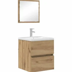 vidaXL Conjuntos De Muebles-Mueble de Cuarto de Baño Roble artesanal 41 x 38,5 x 45 cm