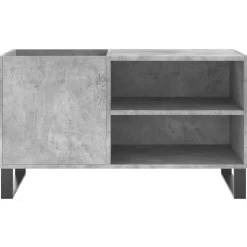 vidaXL Armarios Y Almacenamiento-Mueble de discos madera de ingeniería gris hormigón 85x38x48 cm