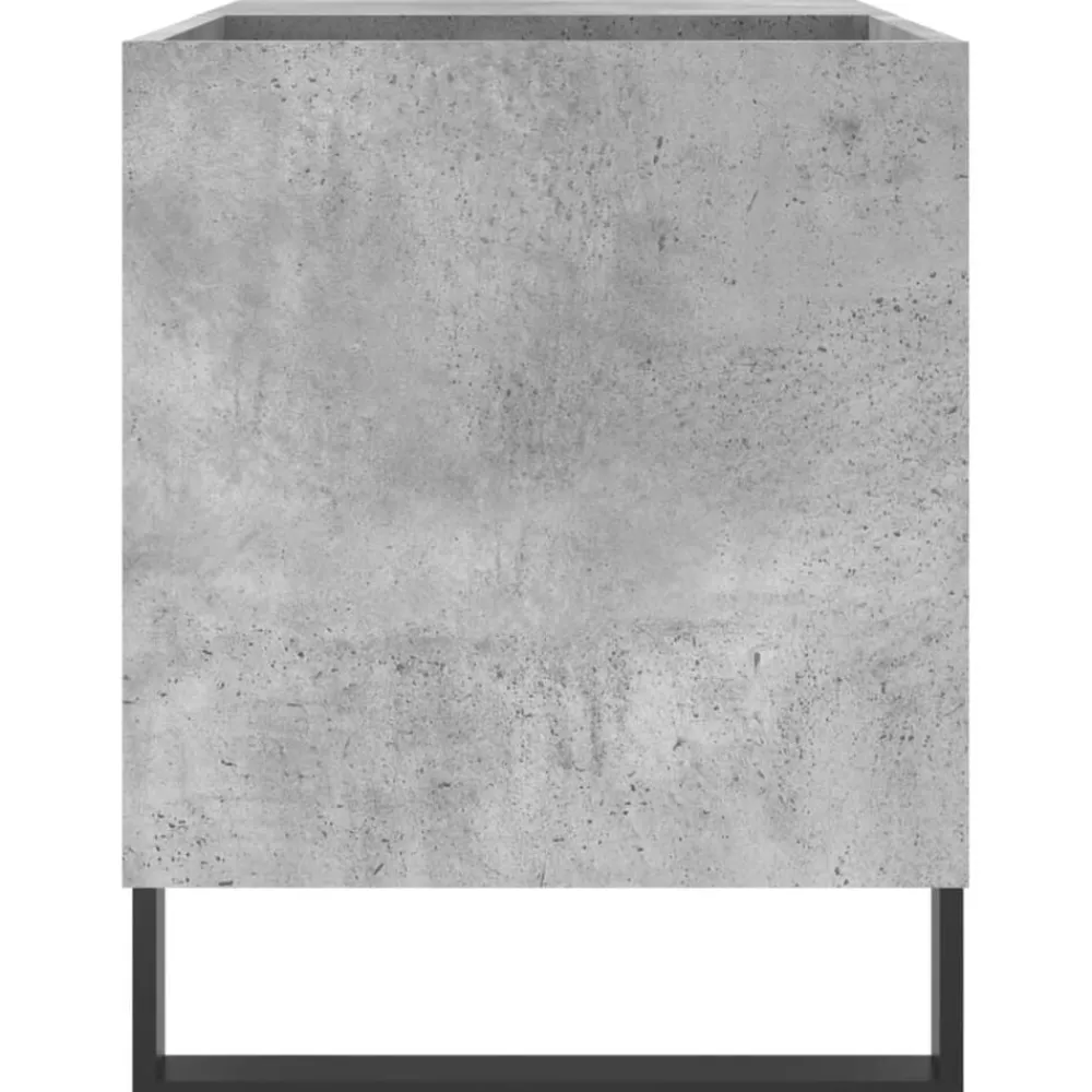 vidaXL Armarios Y Almacenamiento-Mueble de discos madera de ingeniería gris hormigón 85x38x48 cm