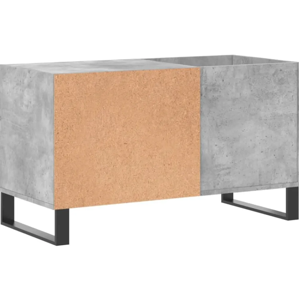 vidaXL Armarios Y Almacenamiento-Mueble de discos madera de ingeniería gris hormigón 85x38x48 cm