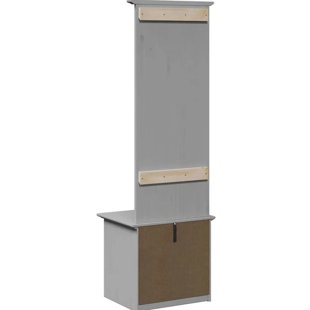 vidaXL Mueble de entrada con ganchos BODO 50x40x157 cm Gris Clearance
