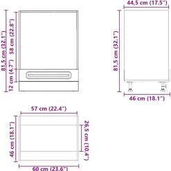 vidaXL Armarios Y Almacenamiento-Mueble de horno Kalmar blanco madera reconstituida