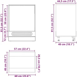 vidaXL Mueble de horno Kalmar madera reconstituida Blanco Hot