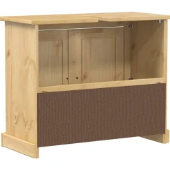 vidaXL Mueble de lavabo de baño Corona madera maciza pino 73x33x60 cm Cera de miel Outlet