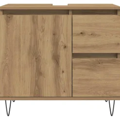 vidaXL Mueble de lavabo madera de ingeniería 65x33x60 cm Roble artisan Best