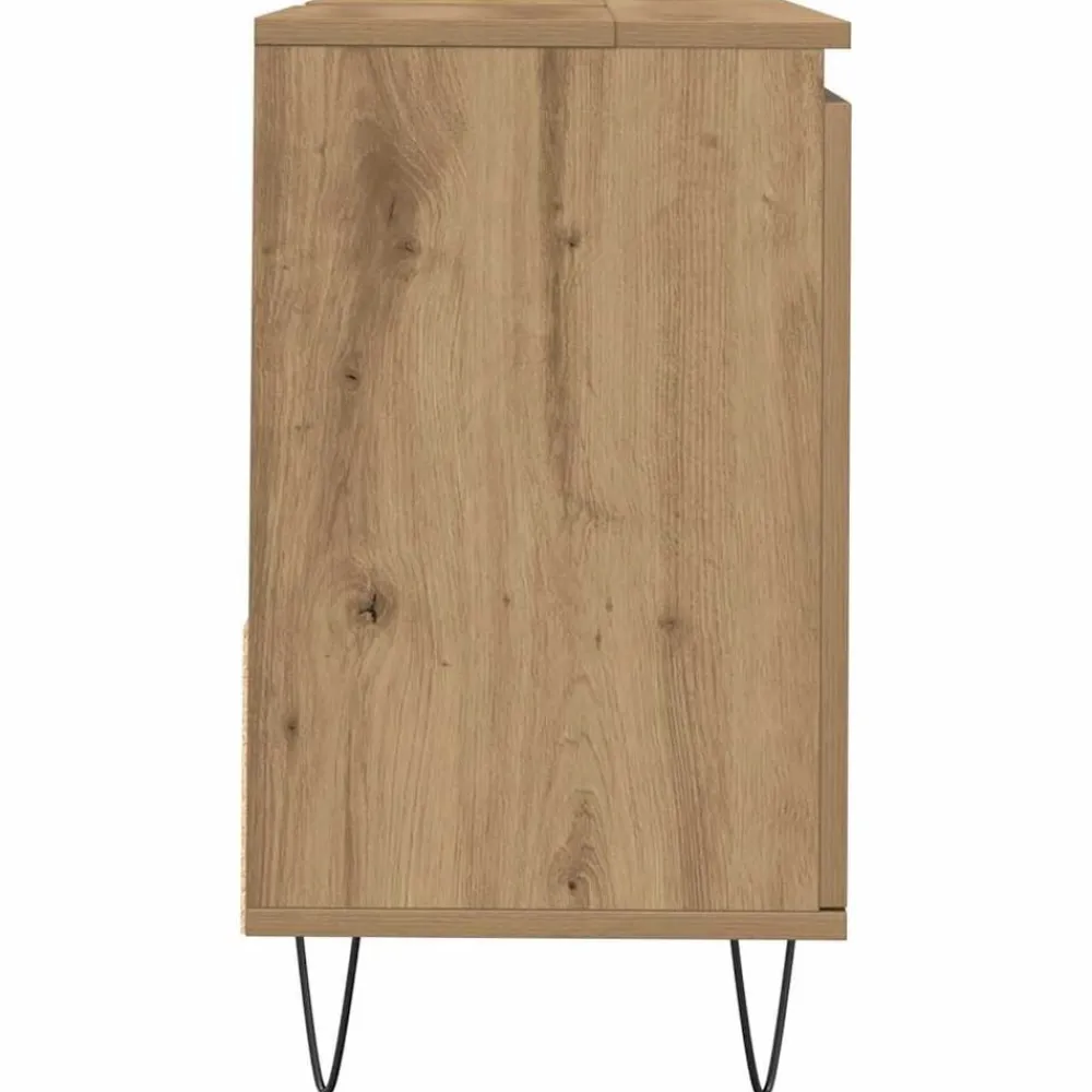 vidaXL Mueble de lavabo madera de ingeniería 65x33x60 cm Roble artisan Best